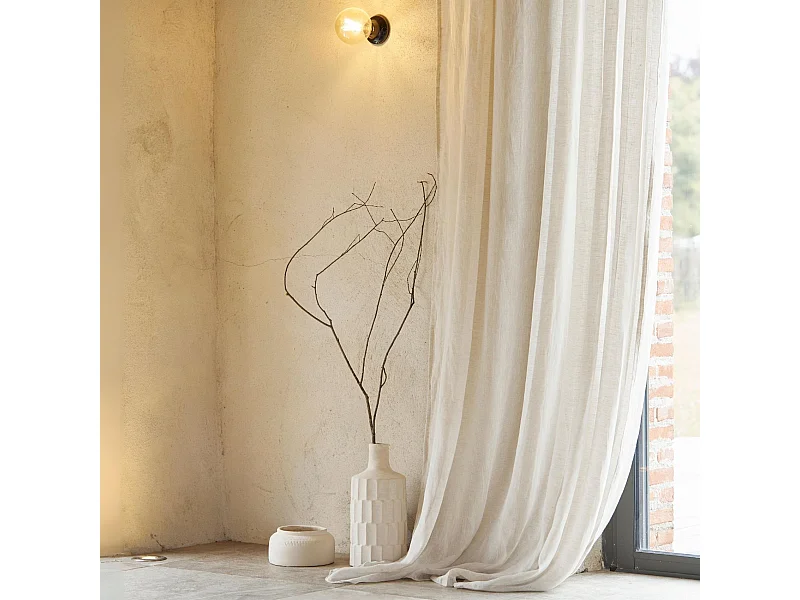Voilevorhang 100% fließendes Leinen