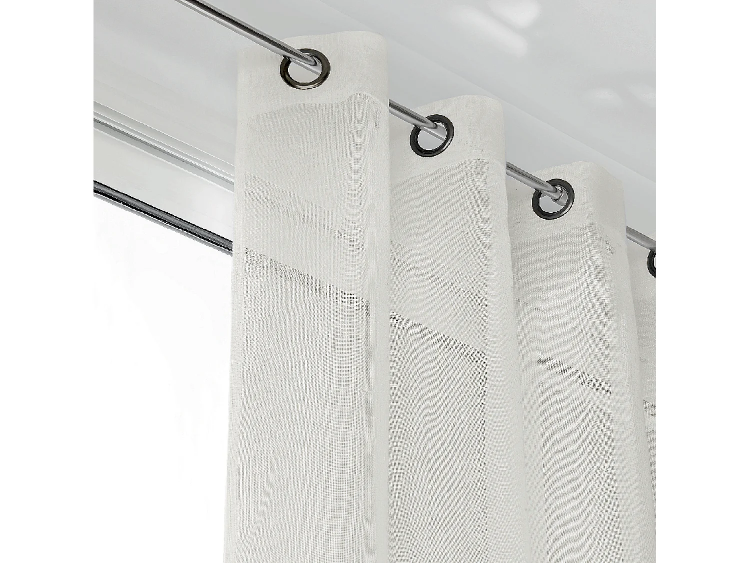 Voilage grande largeur semi-transparent