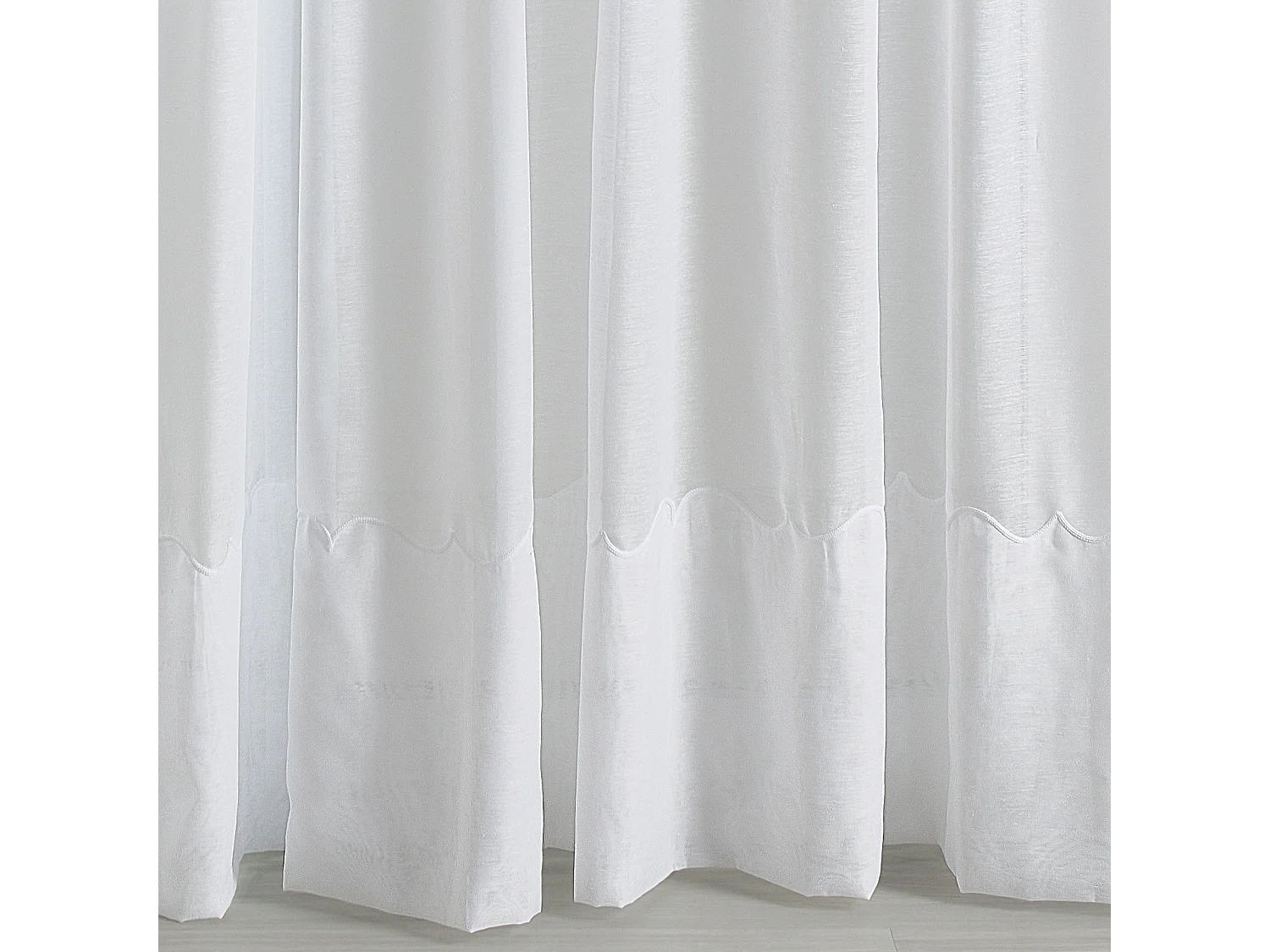 Voilage Poly-lin brodé Cornely