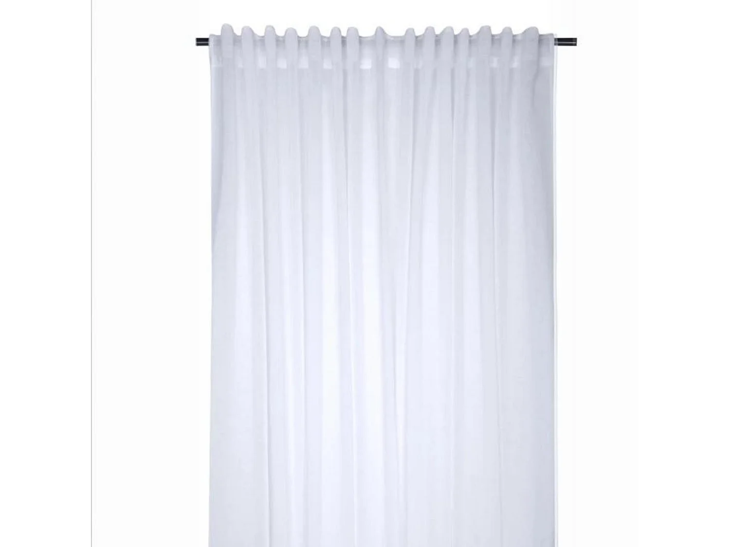 Voilage uni à passants dissimulés