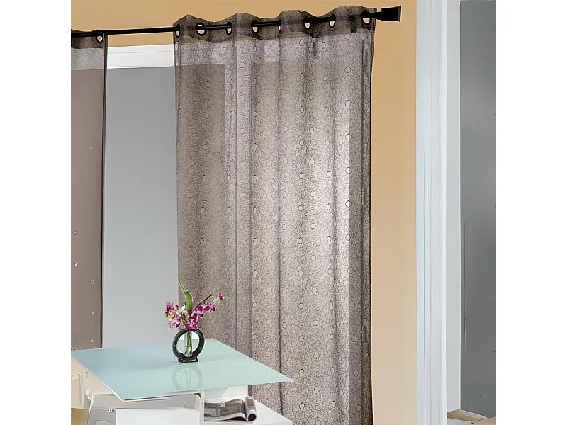 Visillo organza garabatos y burbujas bordado