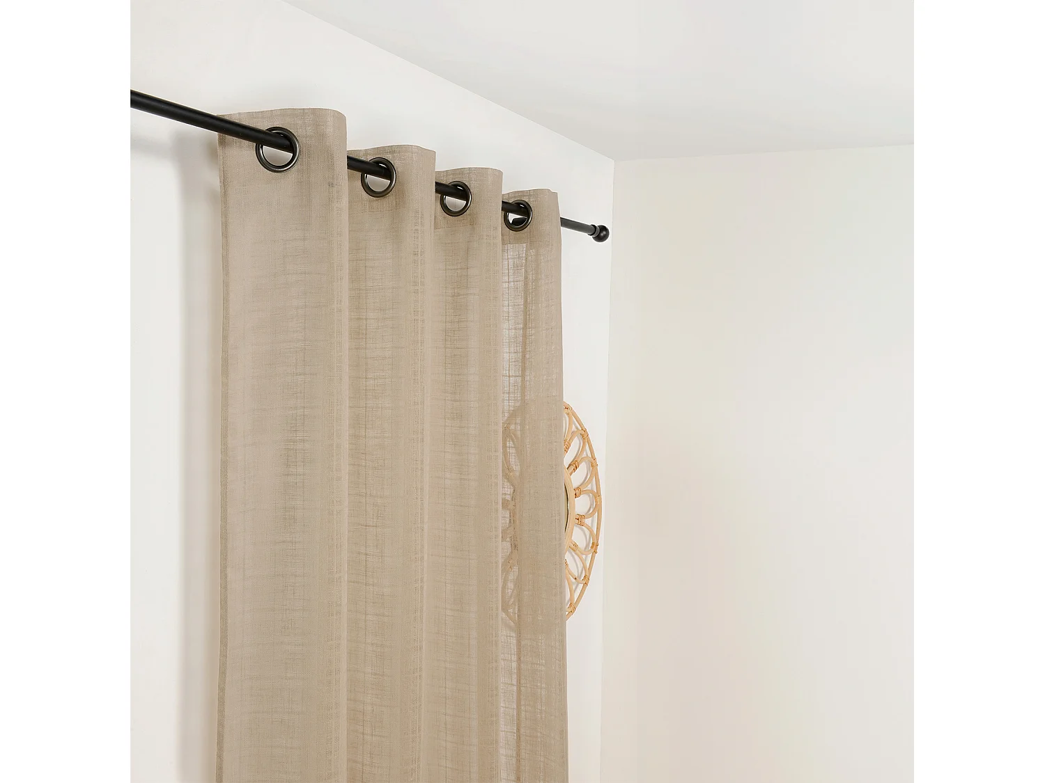 Voilage à Oeillets Motifs Carreaux Alsaciens