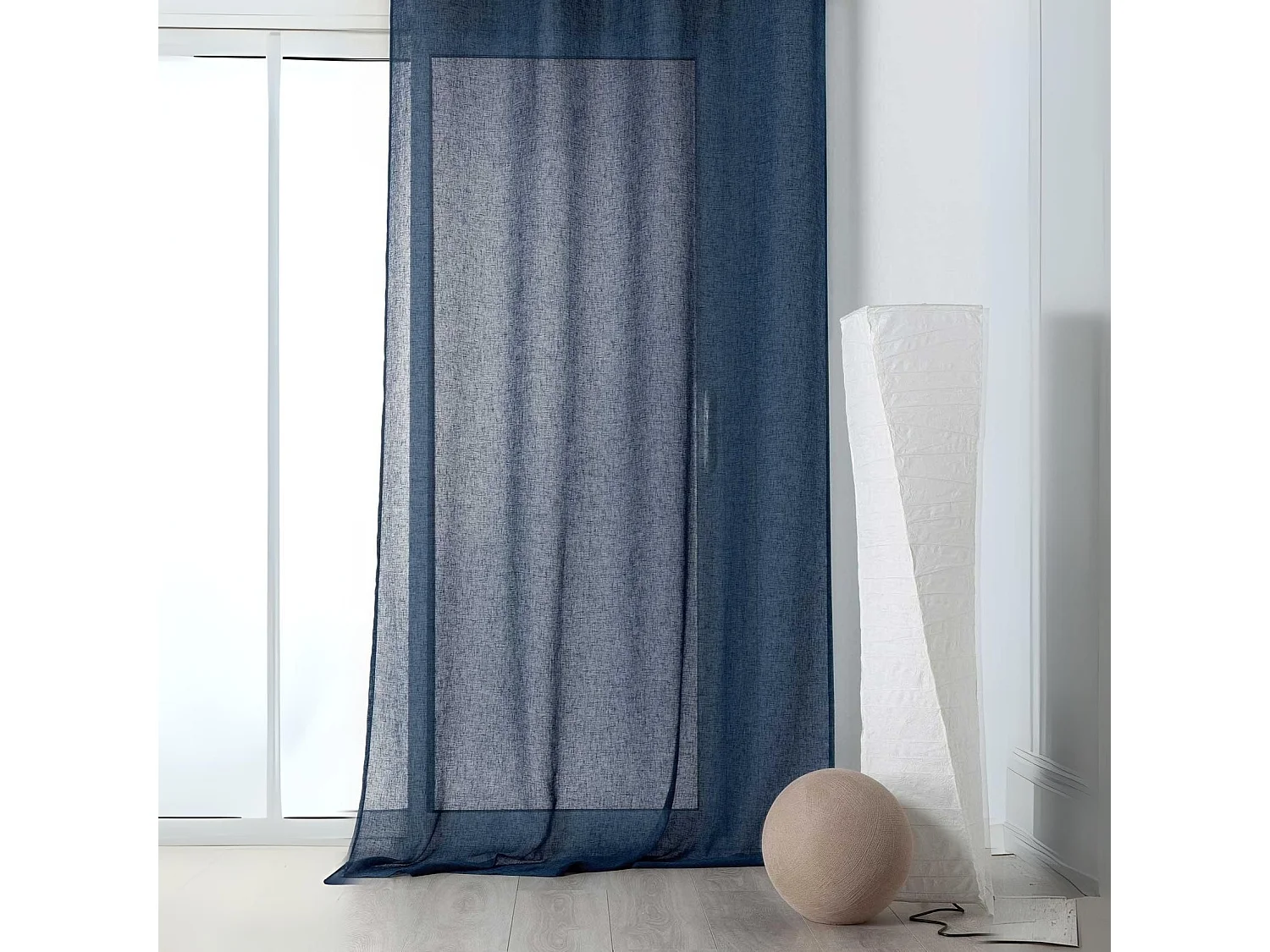 Halbtransparenter Vorhang aus Poly/Leinen