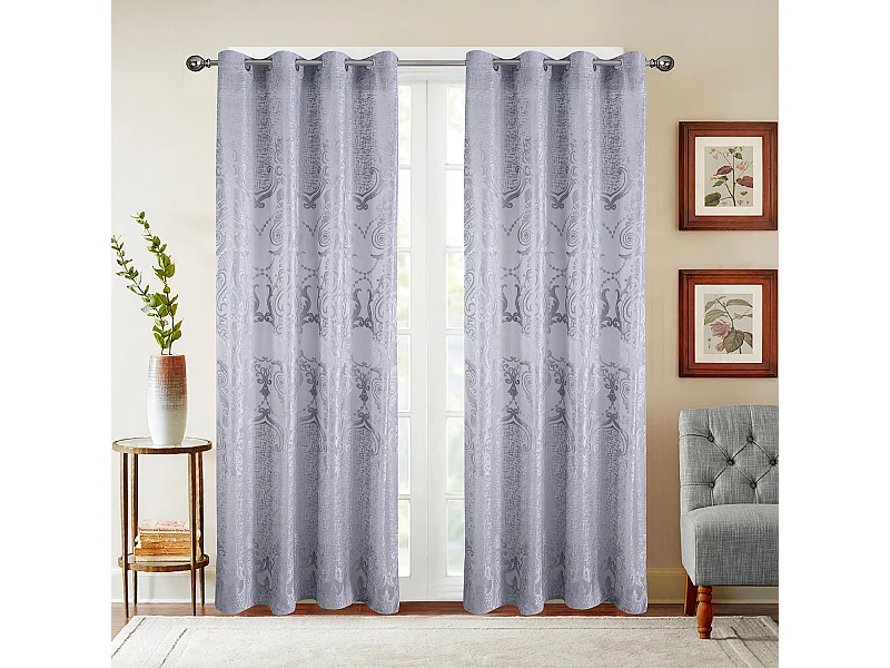 Paire de voilages aux motifs romantiques