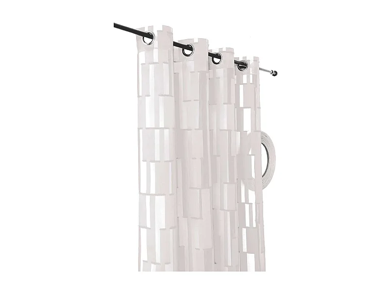 Voilage tamisant transparent et graphique