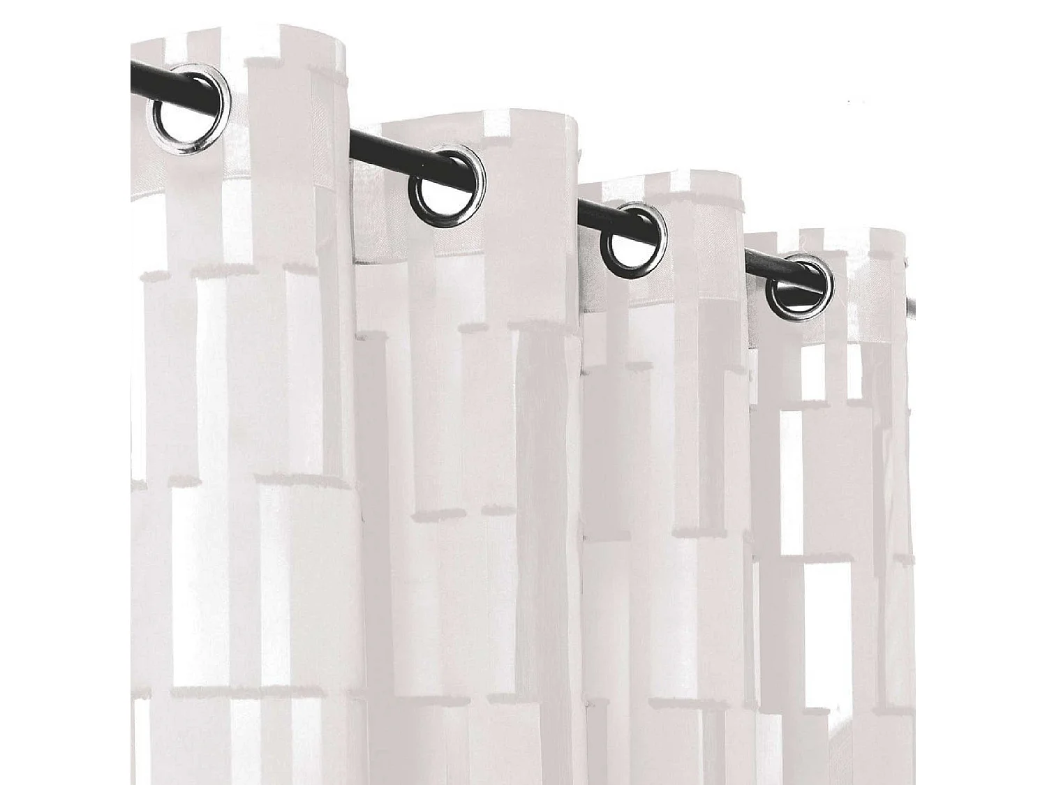 Voilage tamisant transparent et graphique