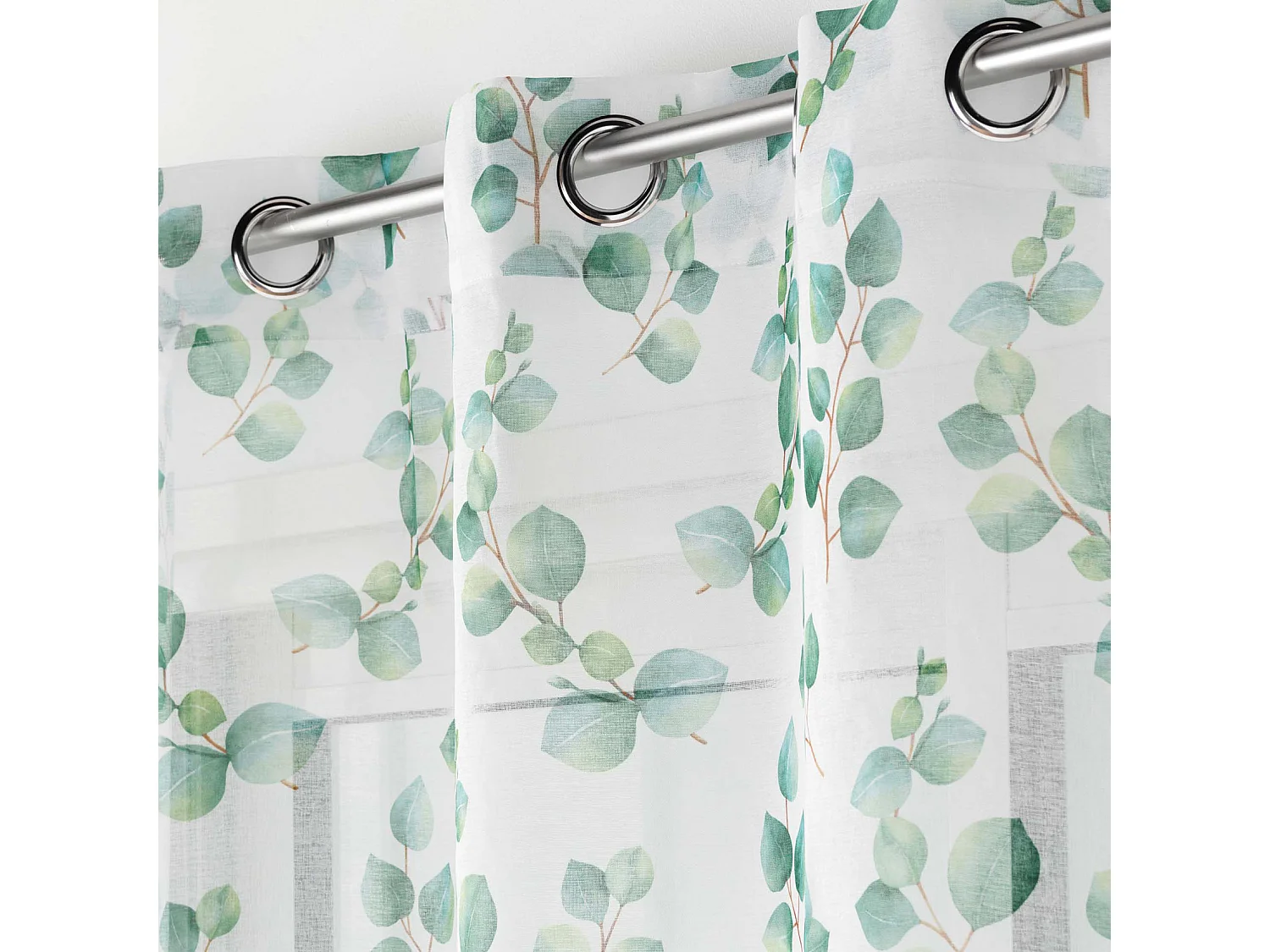 Rideau Voilage à Œillets "Leandre" 140x240cm Vert