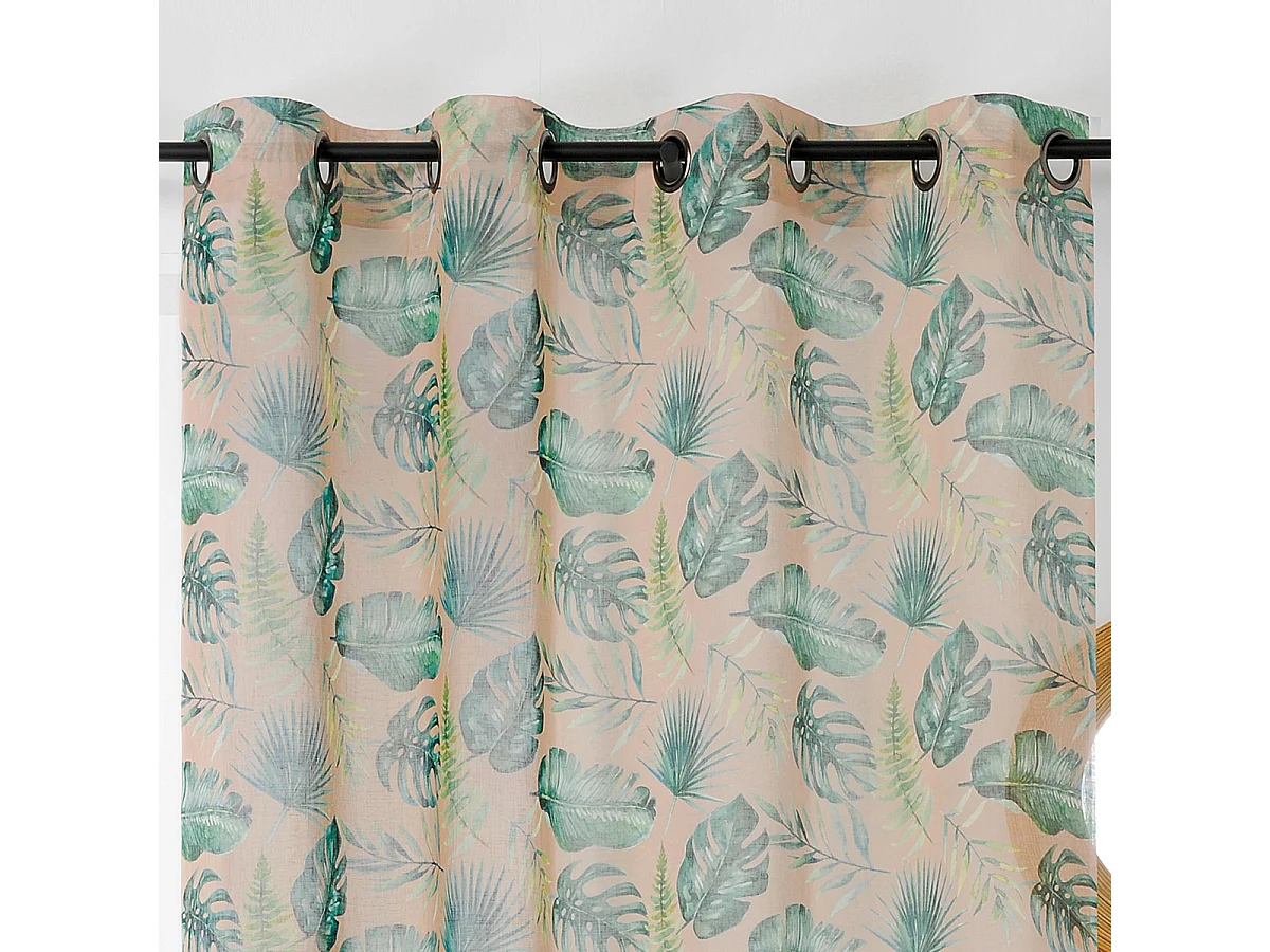 Voilage tamisant imprimé mini végétaux