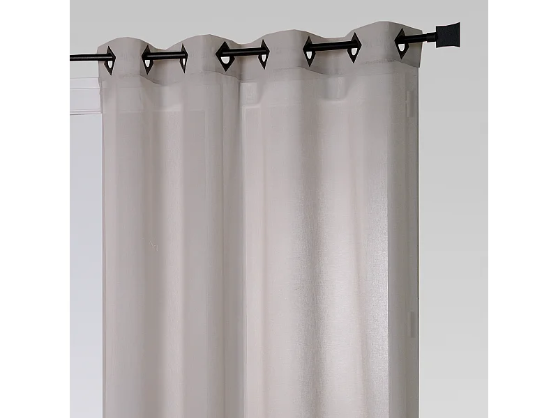 Cortina Estameña Ligera Lisa Ollaos Cuadrados