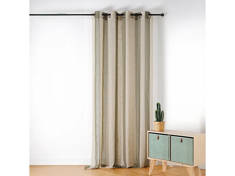 Voilage en voile rayé