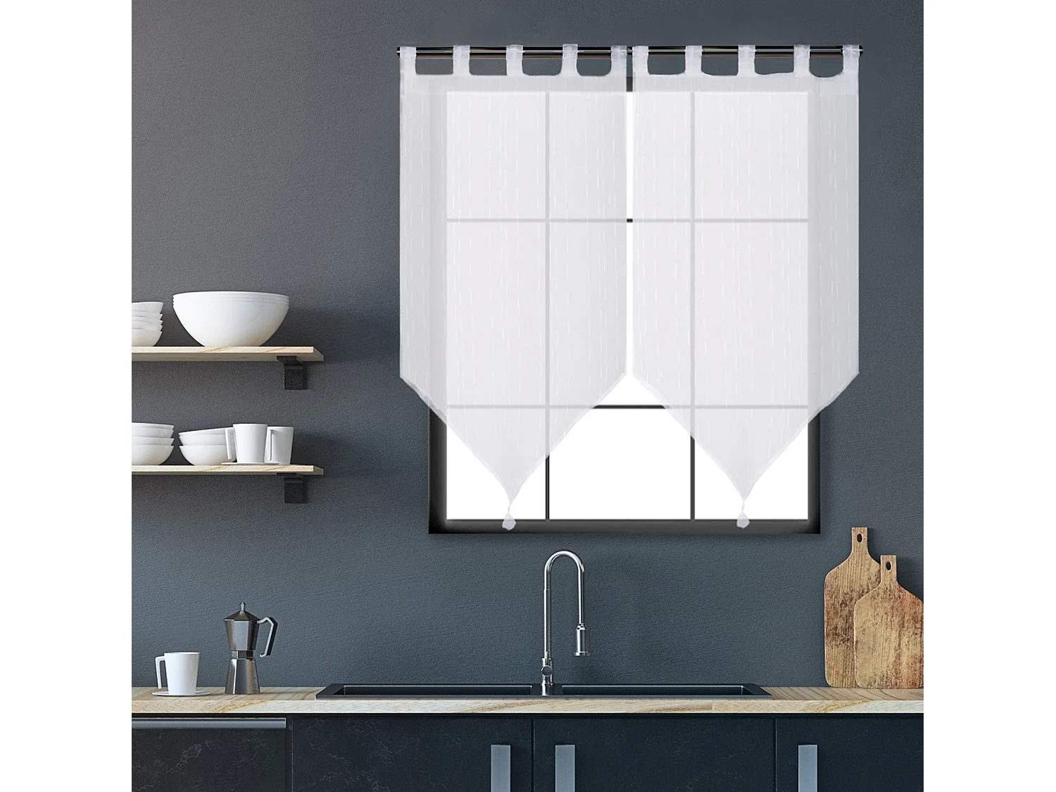 Paire de voilages à passants