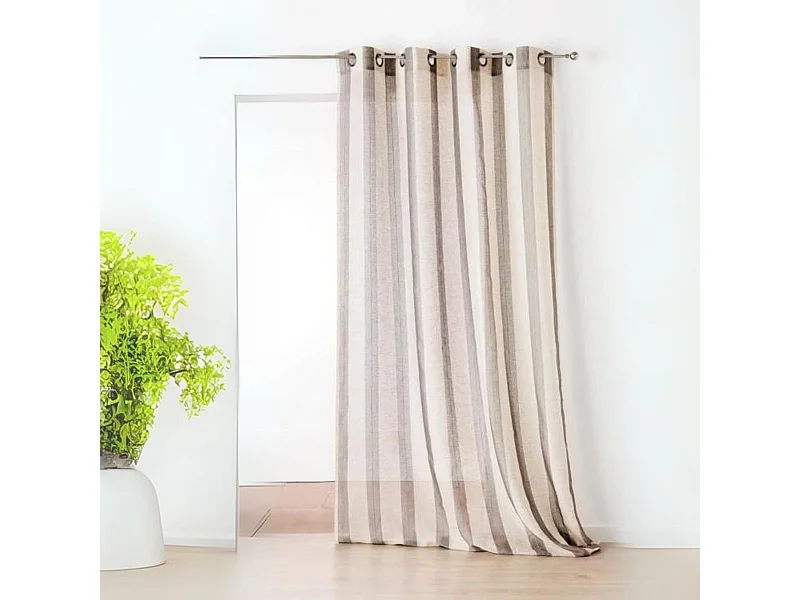 Voilage Fantaisie avec des Rayures Verticales