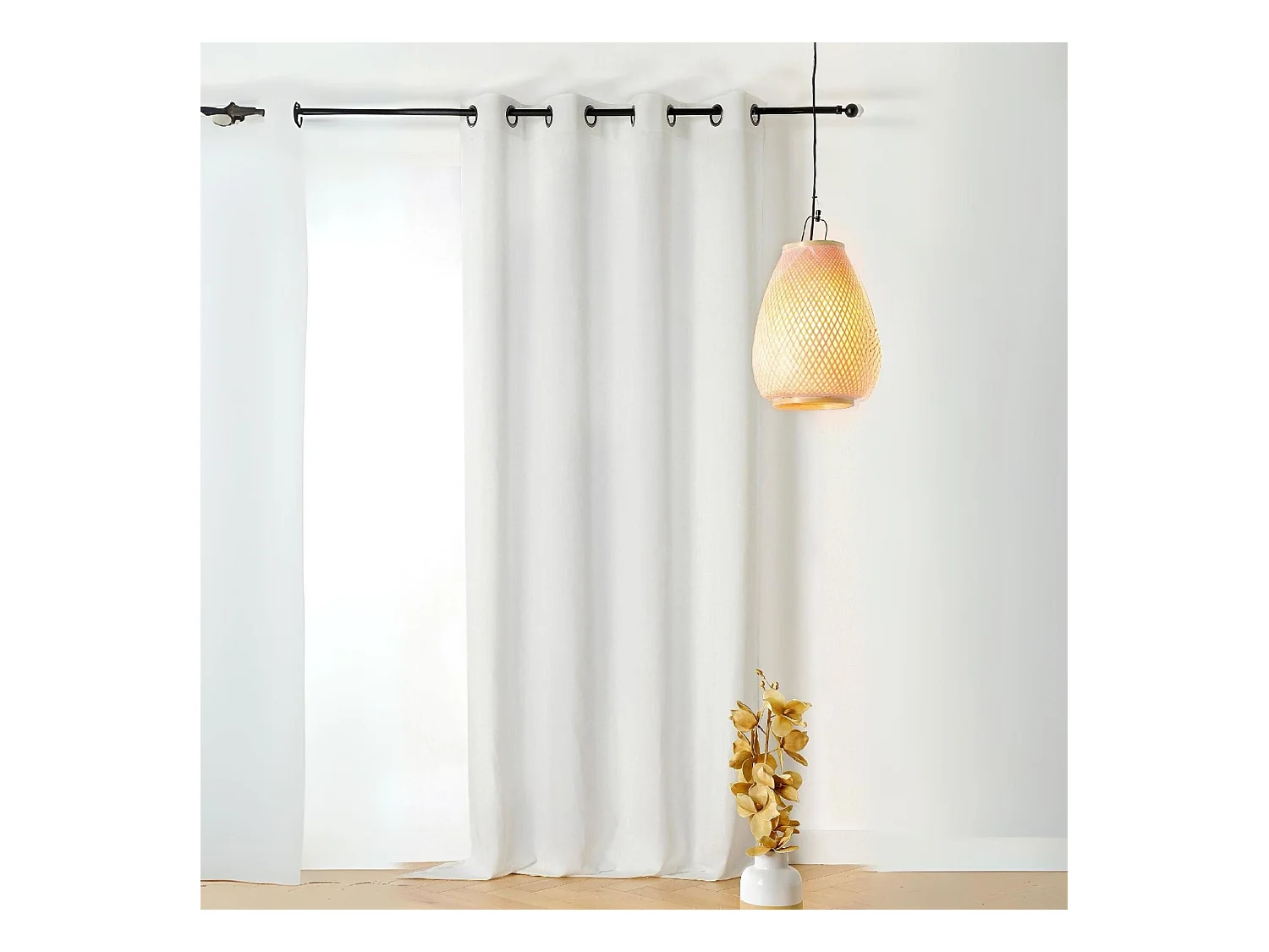 Rideau tamisant en poly-lin