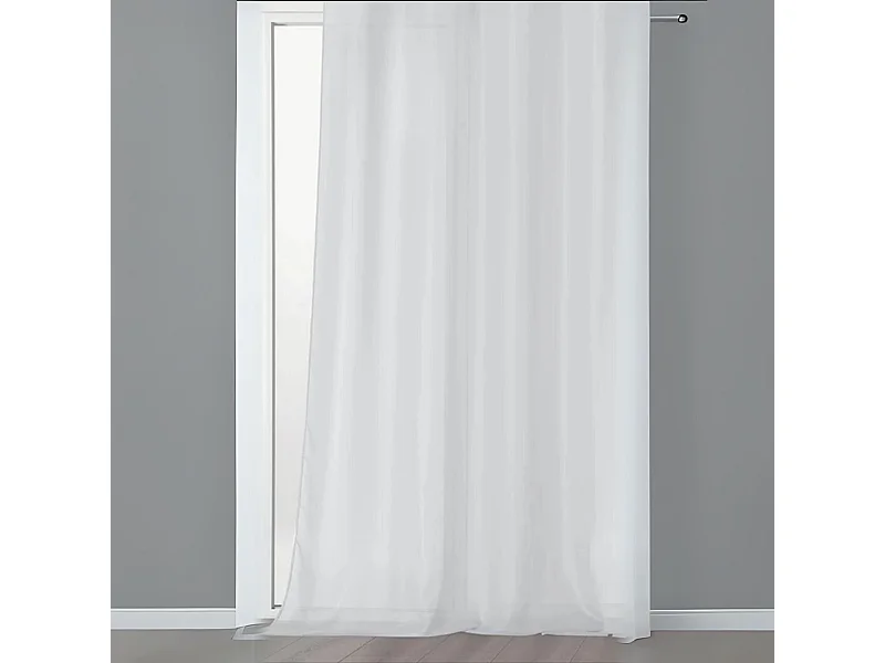 Visillo "chic" de lino y galón fruncidor