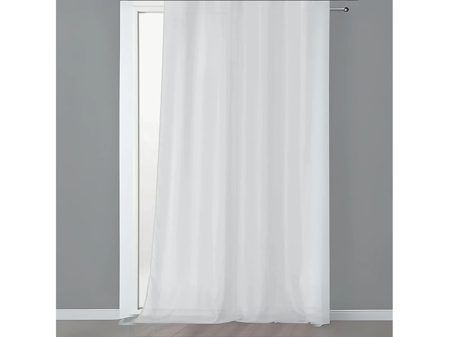 Visillo "chic" de lino y galón fruncidor