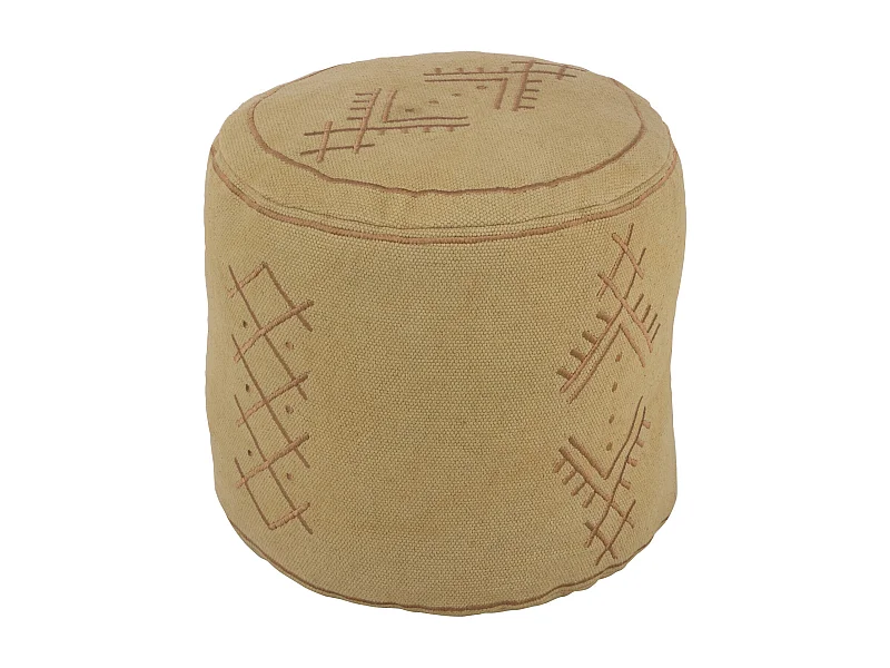 Pouf Déco "Camel Envoutant" 40cm Sable