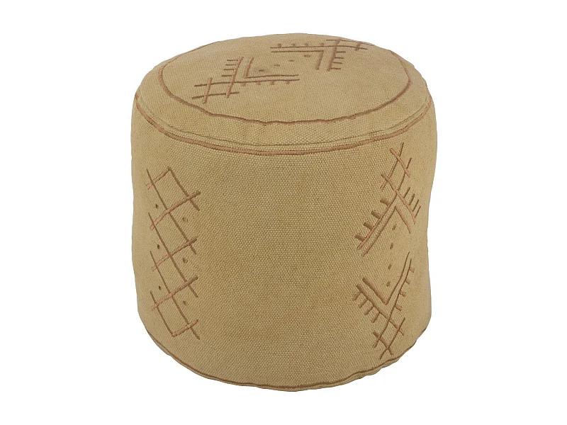 Pouf Déco "Camel Envoutant" 40cm Sable