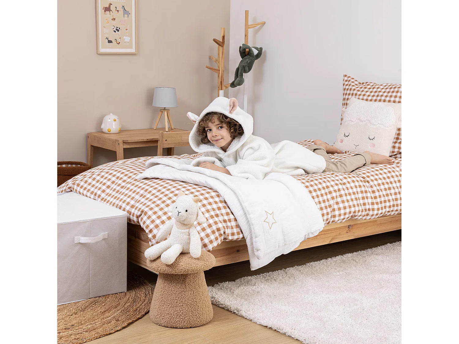 Pouf champignon bouclette