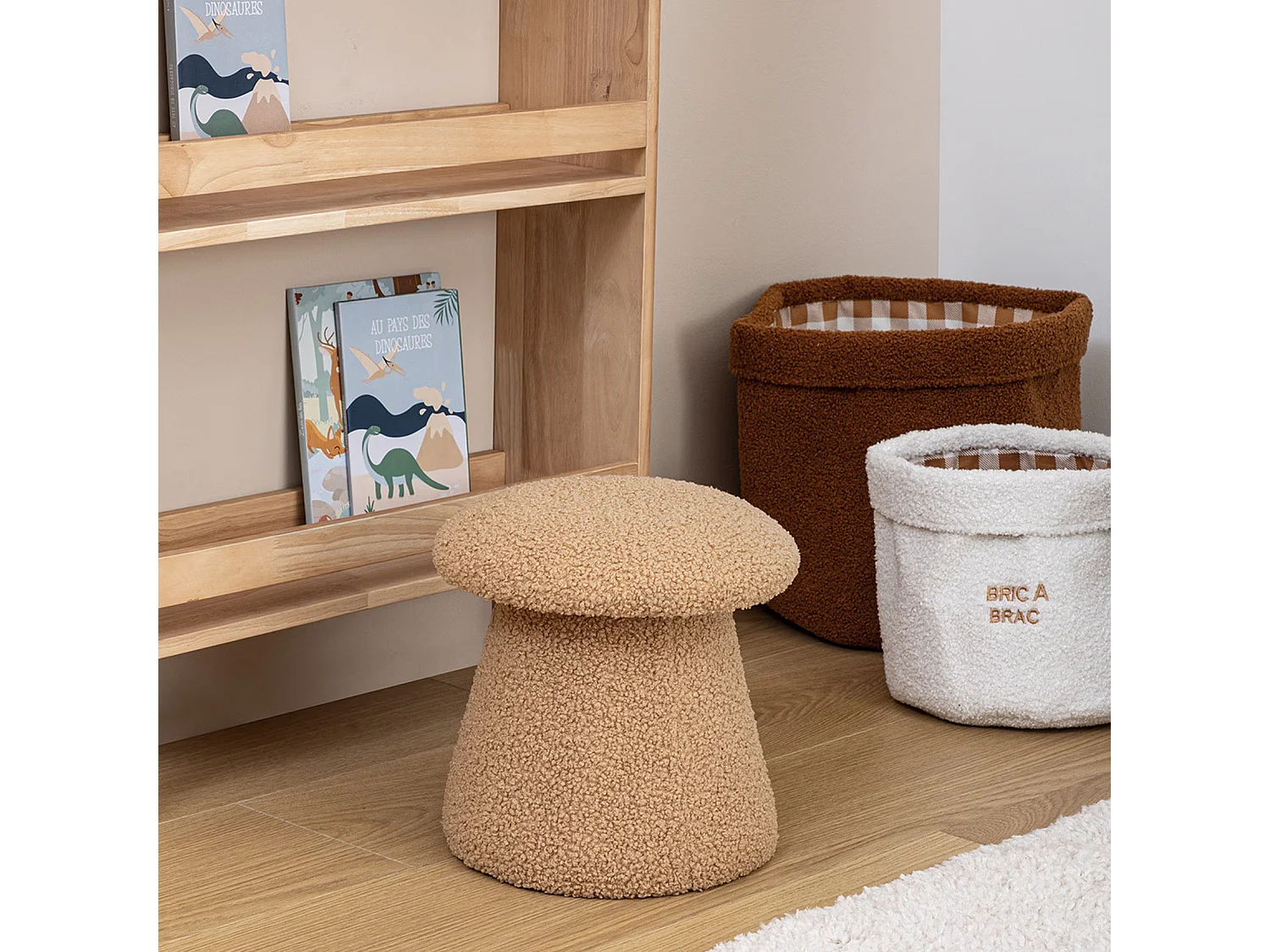 Puff Hongo Boucle 27,5 x 27 x 27,5 cm