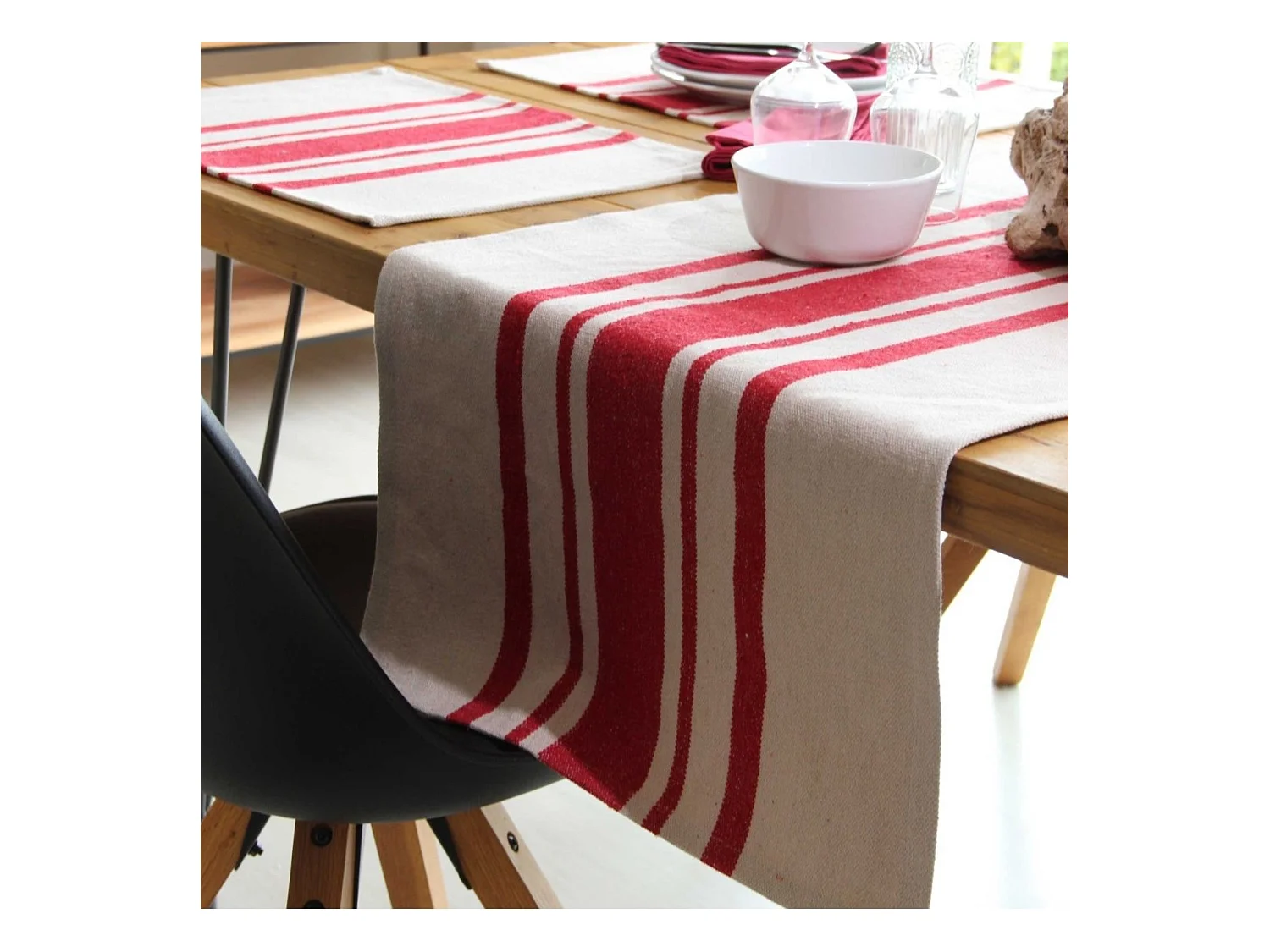 Chemin de table coton épais Rustique