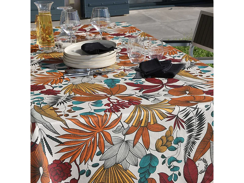 Nappe rectangulaire en coton enduit