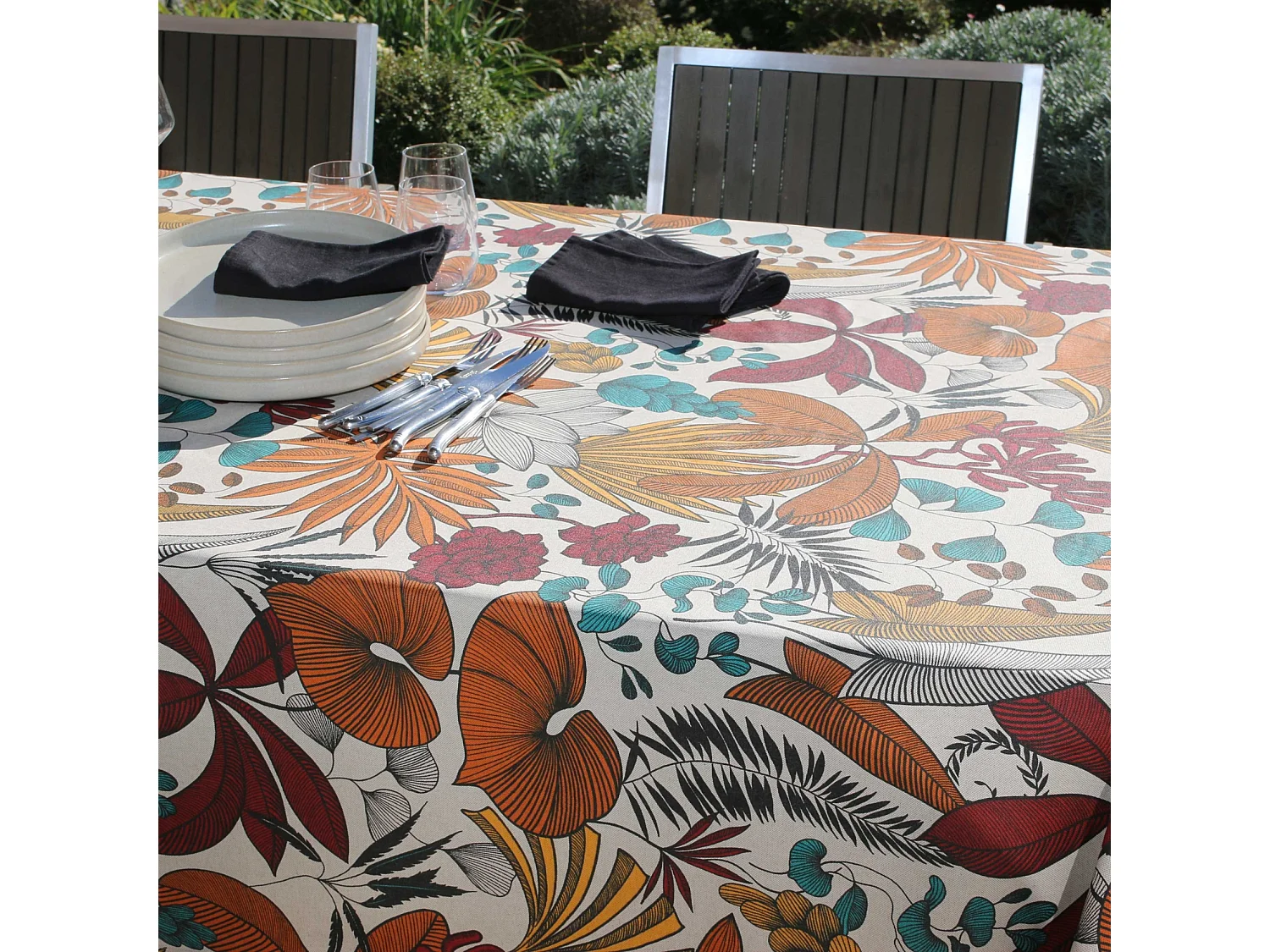 Nappe rectangulaire en coton enduit