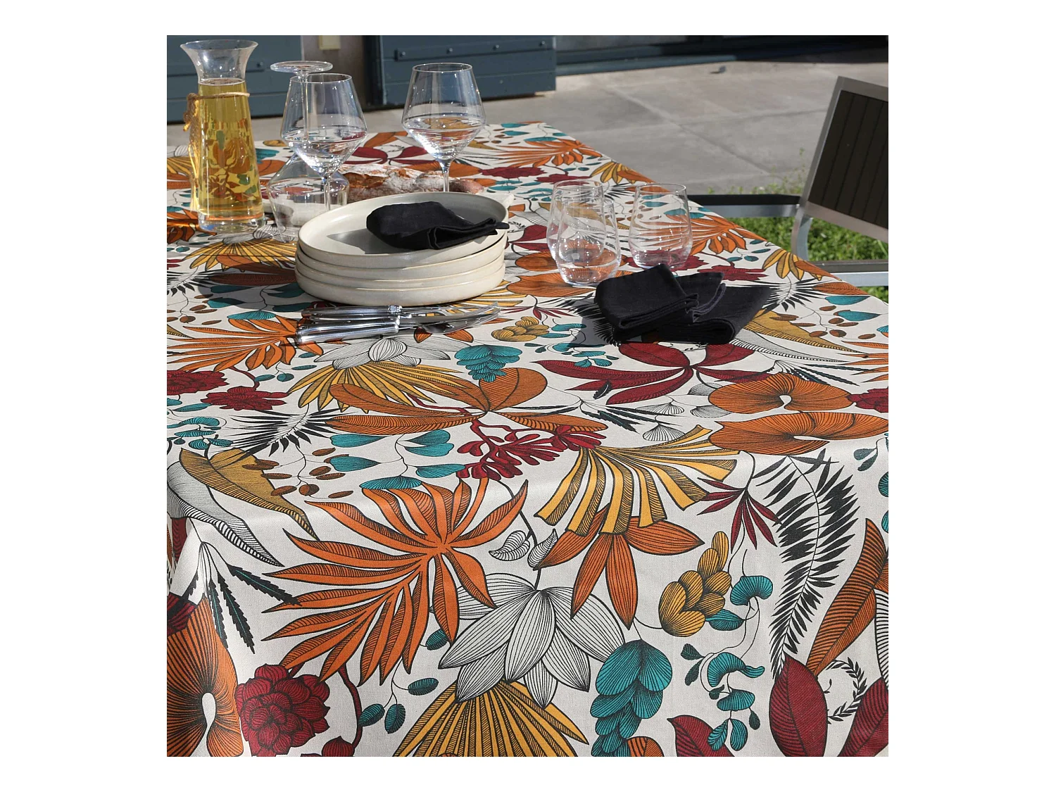 Nappe rectangulaire en coton enduit