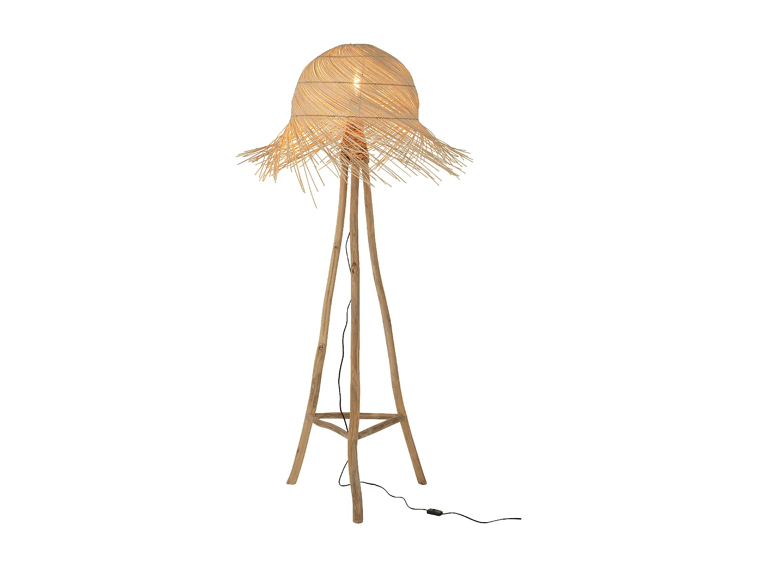 Lampadaire en Rotin "Branches" 177cm Naturel