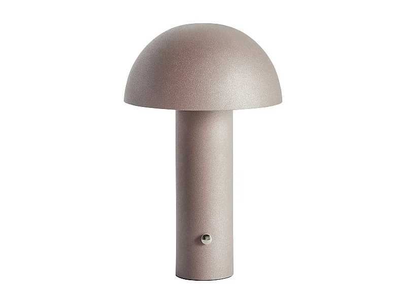 Tischlampe LED Metall braun Dimmfunktion wiederaufladbar kabellos Pilzform Bojo
