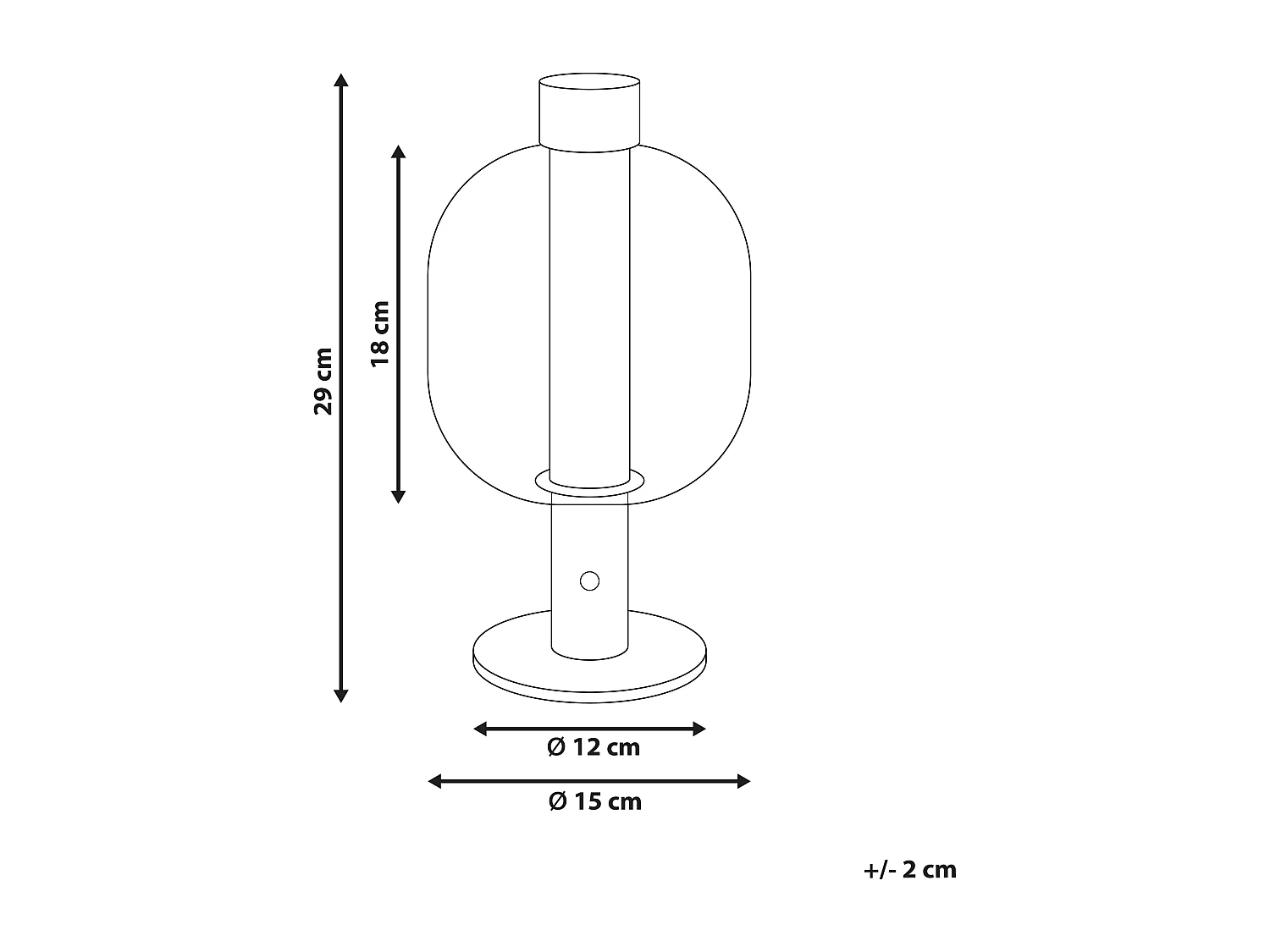 Lampe de table LED sans fil PULANGI Avec variateur Métal Marron