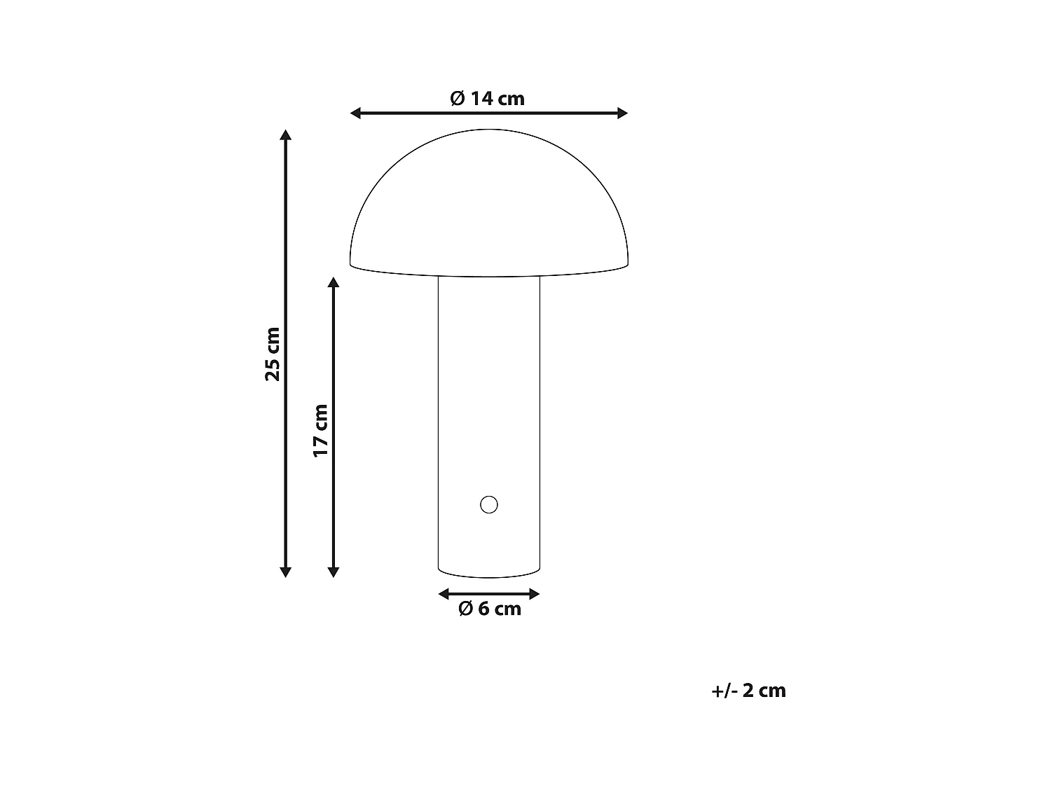 Tischlampe LED Metall blau Dimmfunktion wiederaufladbar kabellos Pilzform Bojo