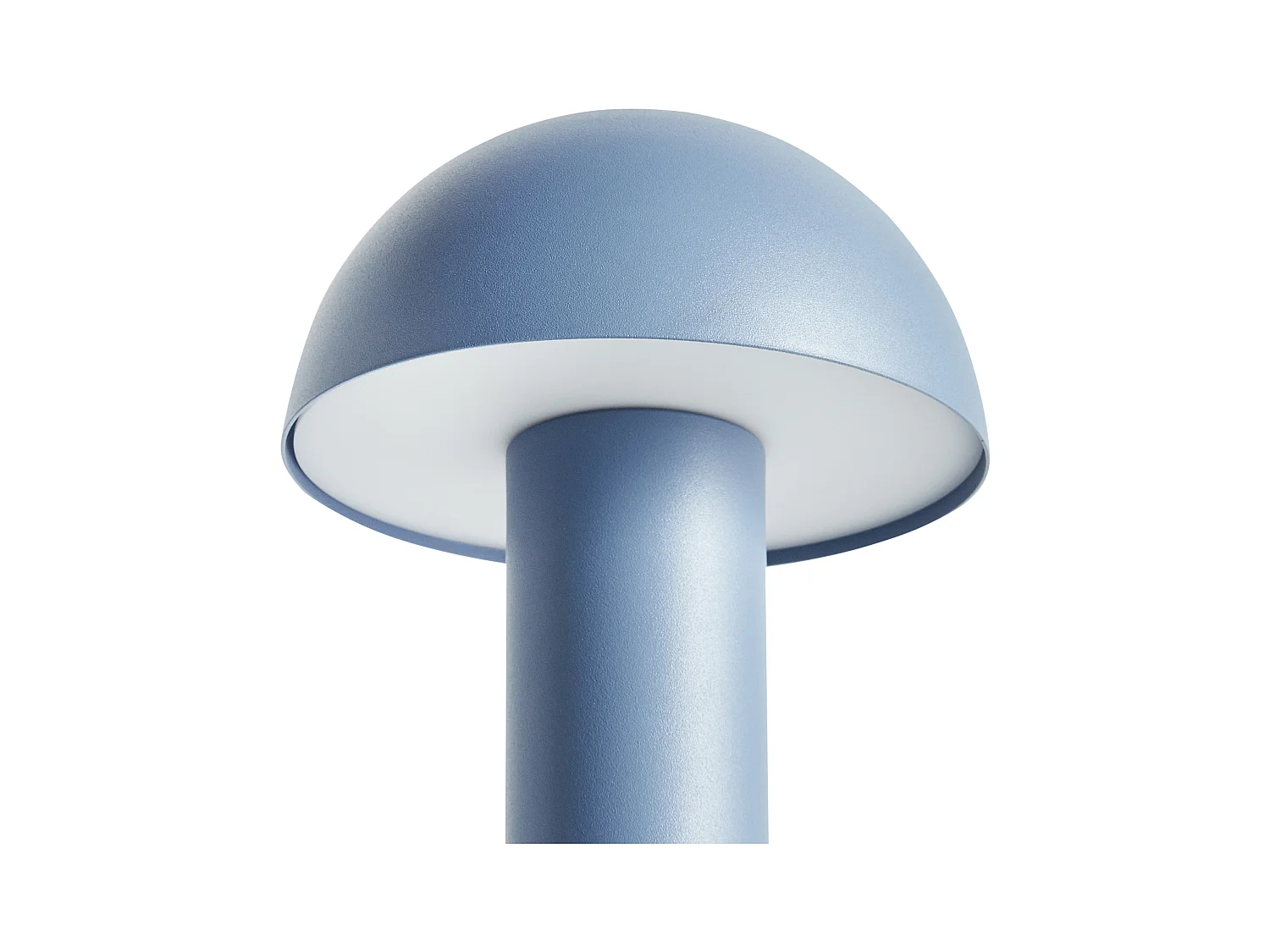 Tischlampe LED Metall blau Dimmfunktion wiederaufladbar kabellos Pilzform Bojo