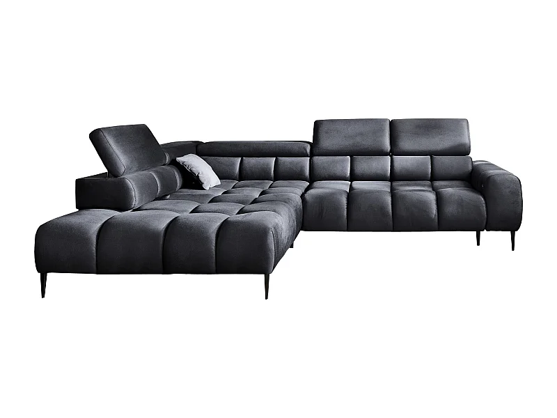 PLAZA-L Hoekbank Links Functioneel Comfortabel Bedfunctie Verstelbare Rugleuningen Verstelbare Zitting Verensysteem 300x216x99cm Grafiet