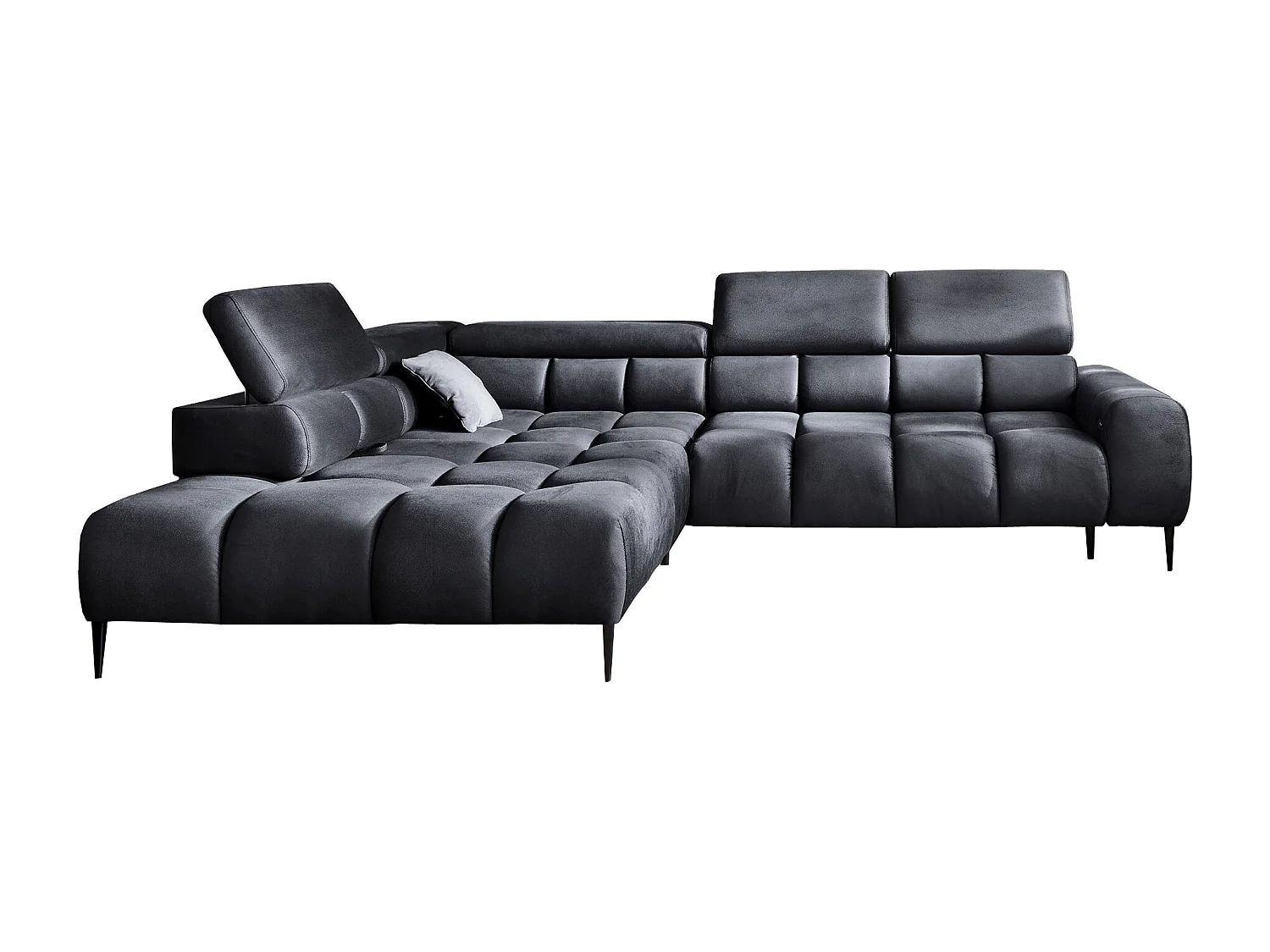 PLAZA-L Hoekbank Links Functioneel Comfortabel Bedfunctie Verstelbare Rugleuningen Verstelbare Zitting Verensysteem 300x216x99cm Grafiet