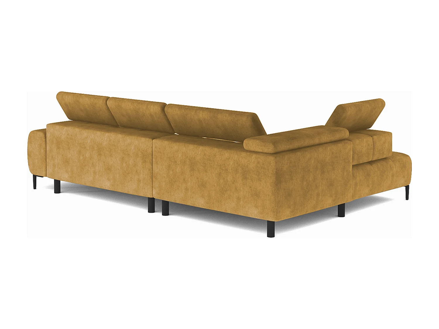 PLAZA-L Hoekbank Links Functioneel Comfortabel Bedfunctie Verstelbare Rugleuningen Verstelbare Zitting Verensysteem 300x216x99cm Goud