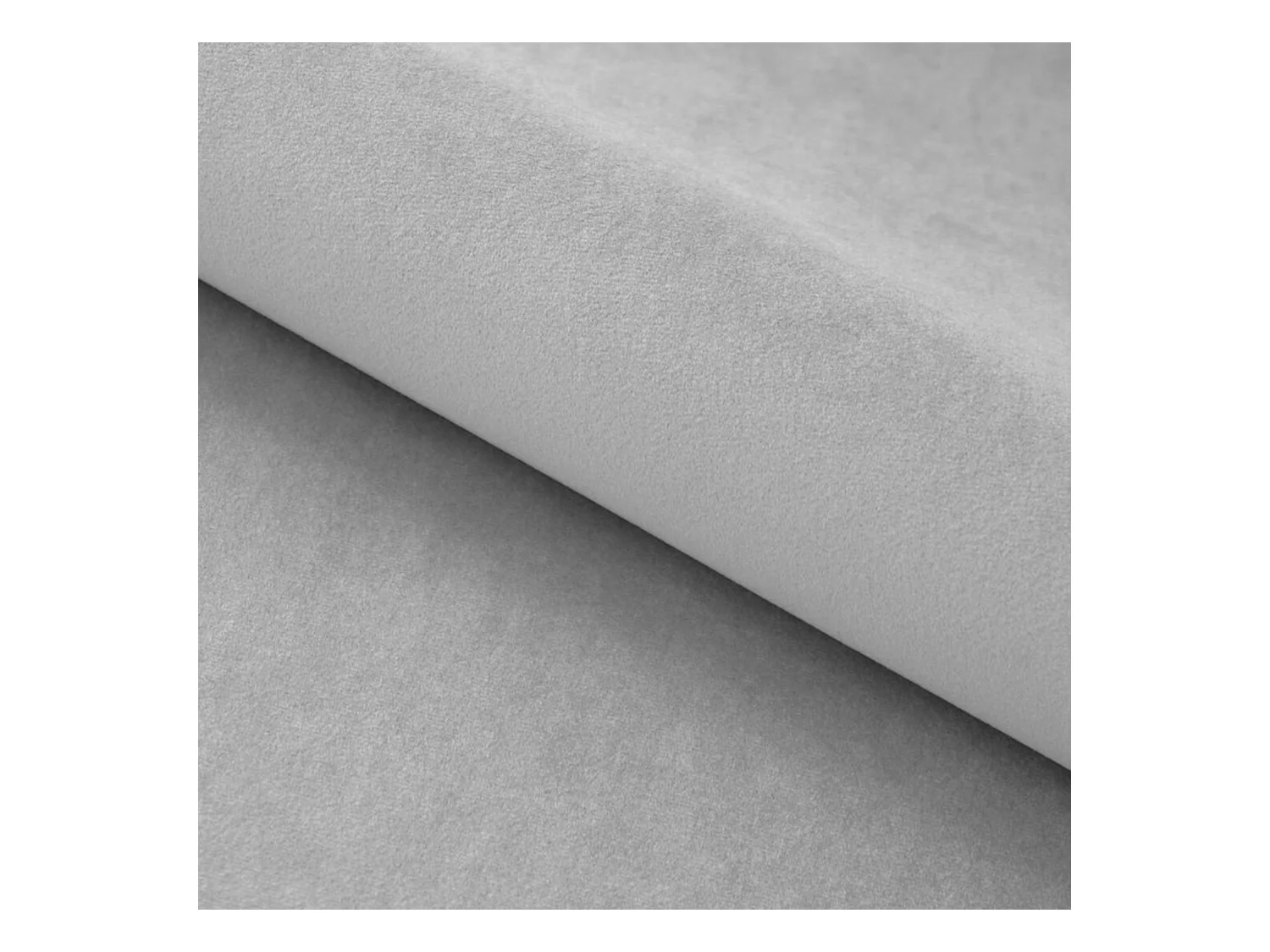 PlazaMINI Polsterecke L-Form Links, Ecksofa mit Schlaffunktion, 3-Sitzer, verstellbare Kopfstützen, Stoff: SALVADOR, 177x270x99 cm, Silber