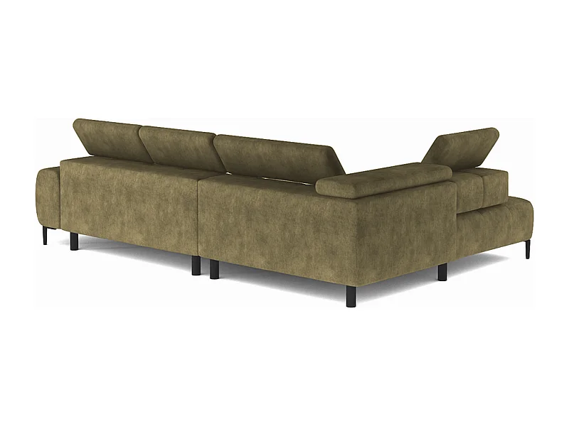 Plaza Sofa Narożna w układzie "U" - Lewa, Funkcja spania, Regulowane zagłówki i siedzisko, 385x216 cm, Jesionowa