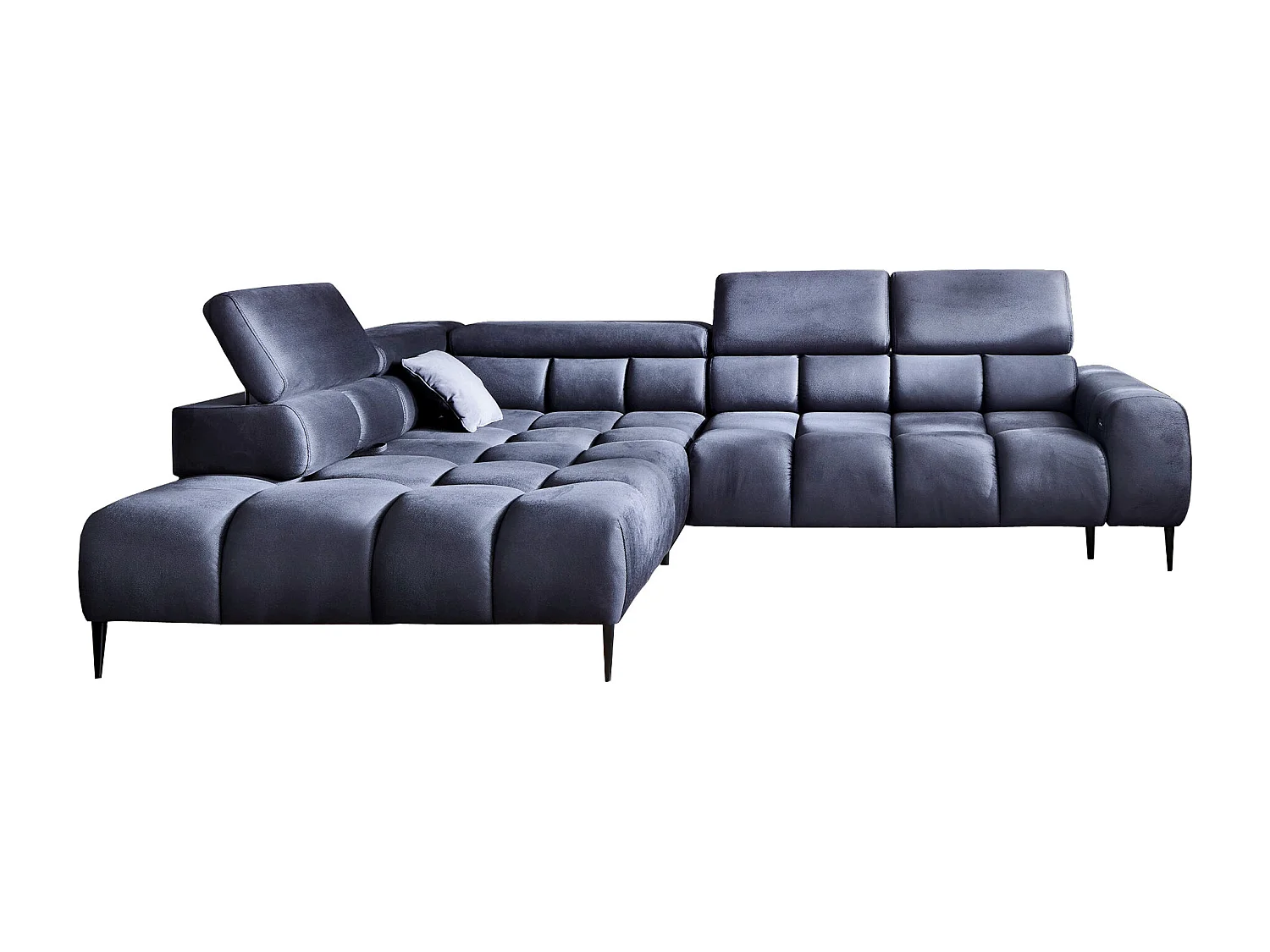 PLAZA-L Hoekbank Links Functioneel Comfortabel Bedfunctie Verstelbare Rugleuningen Verstelbare Zitting Verensysteem 300x216x99cm Navy