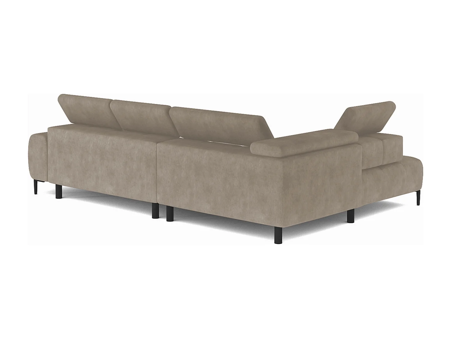 Hoeksalon PLAZA-L Stof SOLAR Hoekbank Inclusief Comfortabele Zachte Rugleuning Longchair Rechts Industrieel Stijl L-Vorm Rechts 300x99x216cm CREME