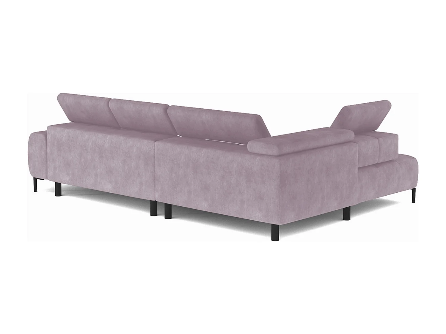 Narożnik PLAZA Stoff SOLAR, Sofe z Miękkim Oparciem, Longchair Prawy, Styl Industrialny, L-kształt, 300x99x216cm, Pudrowy Róż