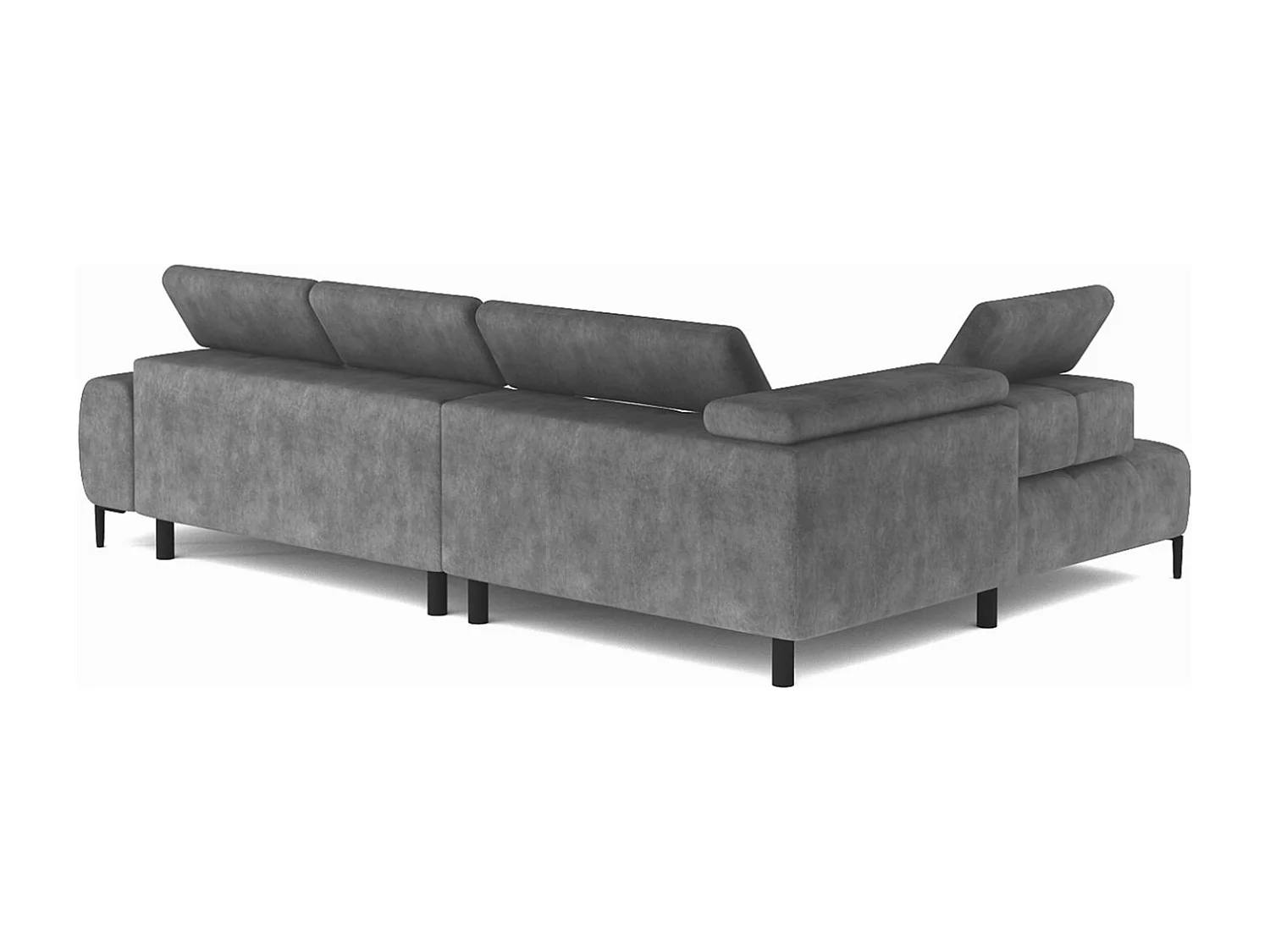 PLAZA-L Hoekbank Links Functioneel Comfortabel Bedfunctie Verstelbare Rugleuningen Verstelbare Zitting Verensysteem 300x216x99cm Lichtgrijs