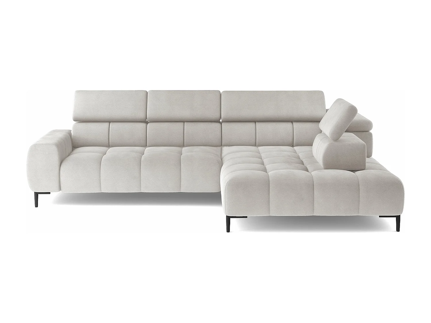 Hoeksalon PLAZA-L Stof SOLAR Hoekbank Inclusief Comfortabele Zachte Rugleuning Longchair Links Industrieel Stijl L-Vorm Links 300x99x216cm ESDOORN