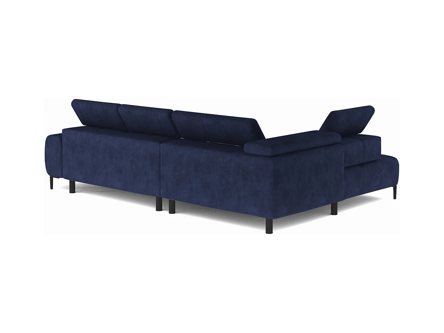 Canapé d'angle Plaza en forme de U - Côté gauche, Fonctionnel, Couchage confortable, Têtières réglables, Assise réglable 385x216 cm, Bleu