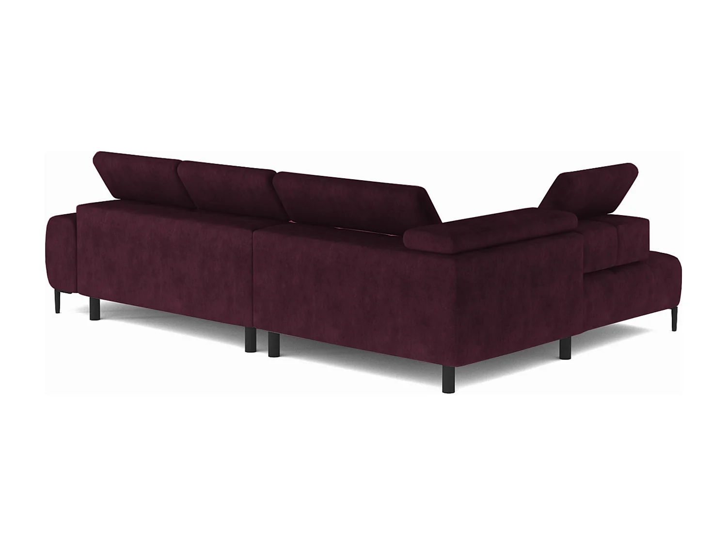 Ecksofa PLAZA-L Linke Funktional Komfortable Schlaffunktion Verstellbare Kopfstützen Verstellbarer Sitz Wellenfedersystem 300x216x99cm Burgunderrot