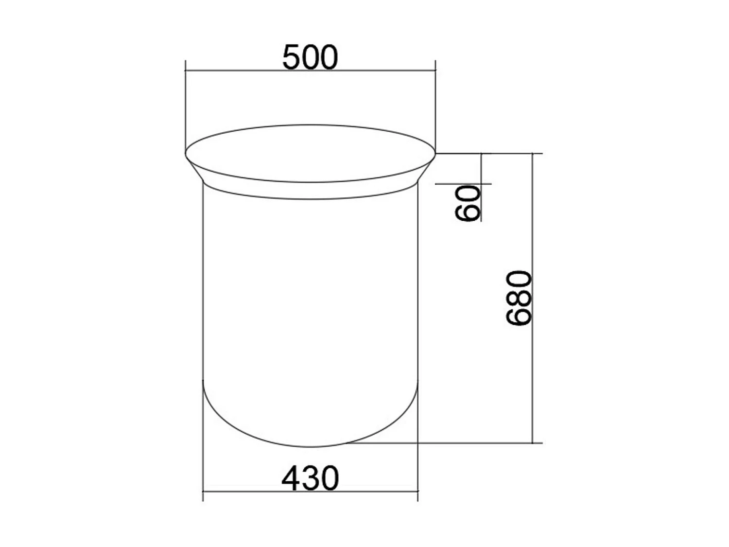 Bout de canapé clarisse 58 cm