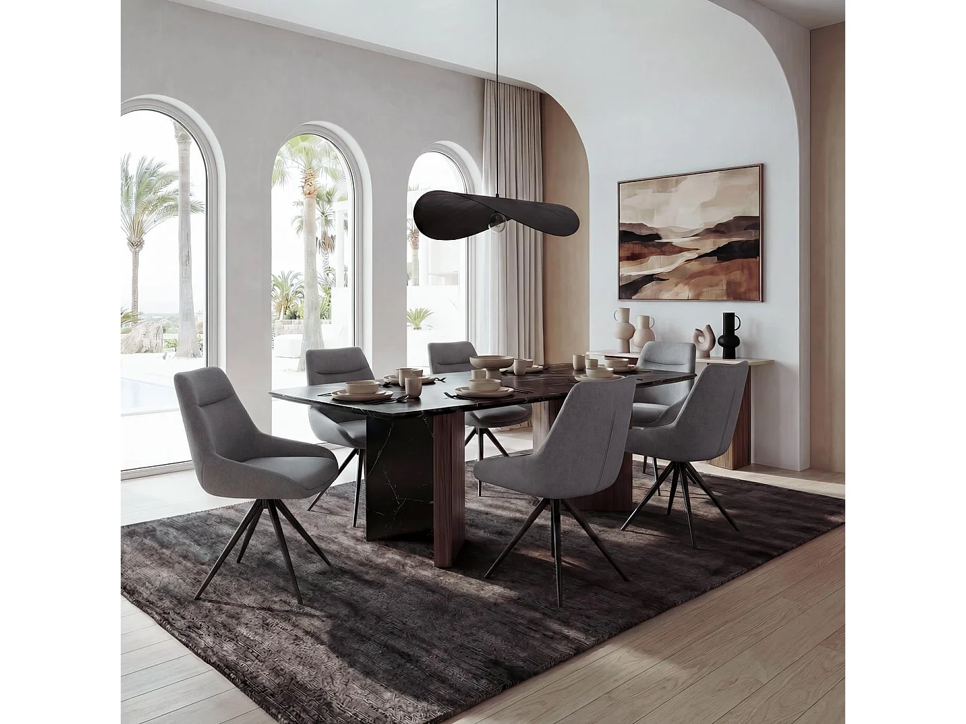 Chaise de salle à manger MCW-M65,  gris