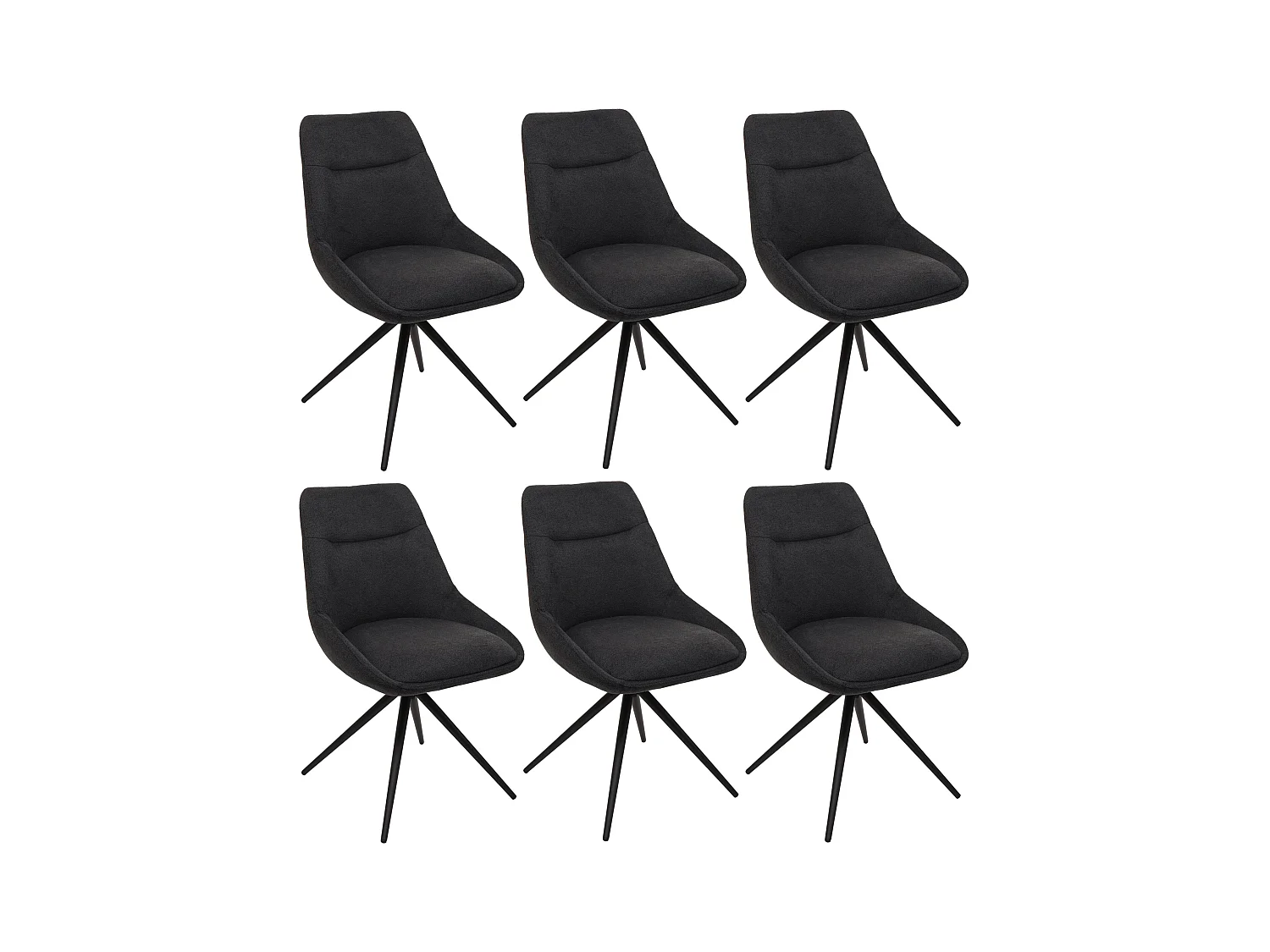 Chaise de salle à manger MCW-M65,  anthracite