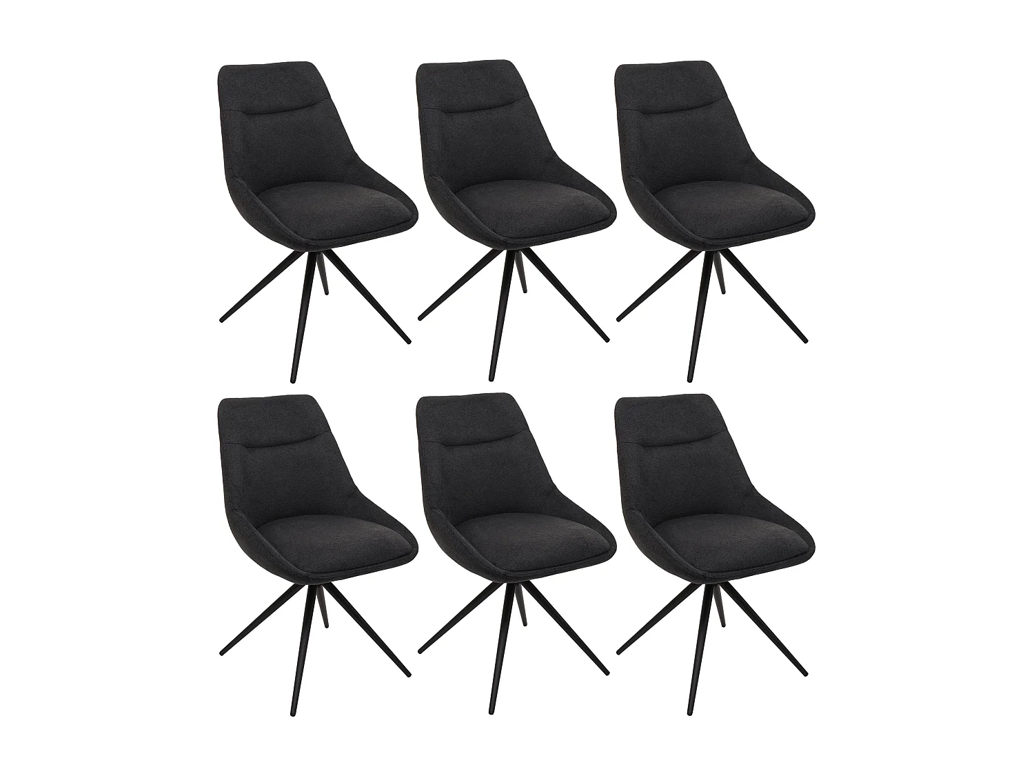 Chaise de salle à manger MCW-M65,  anthracite