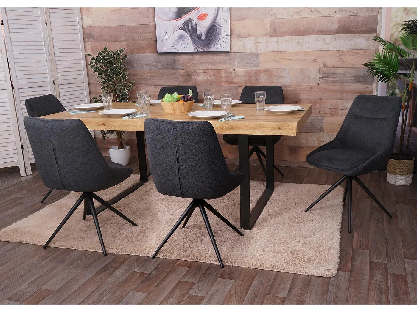 Chaise de salle à manger MCW-M65,  crème-beige