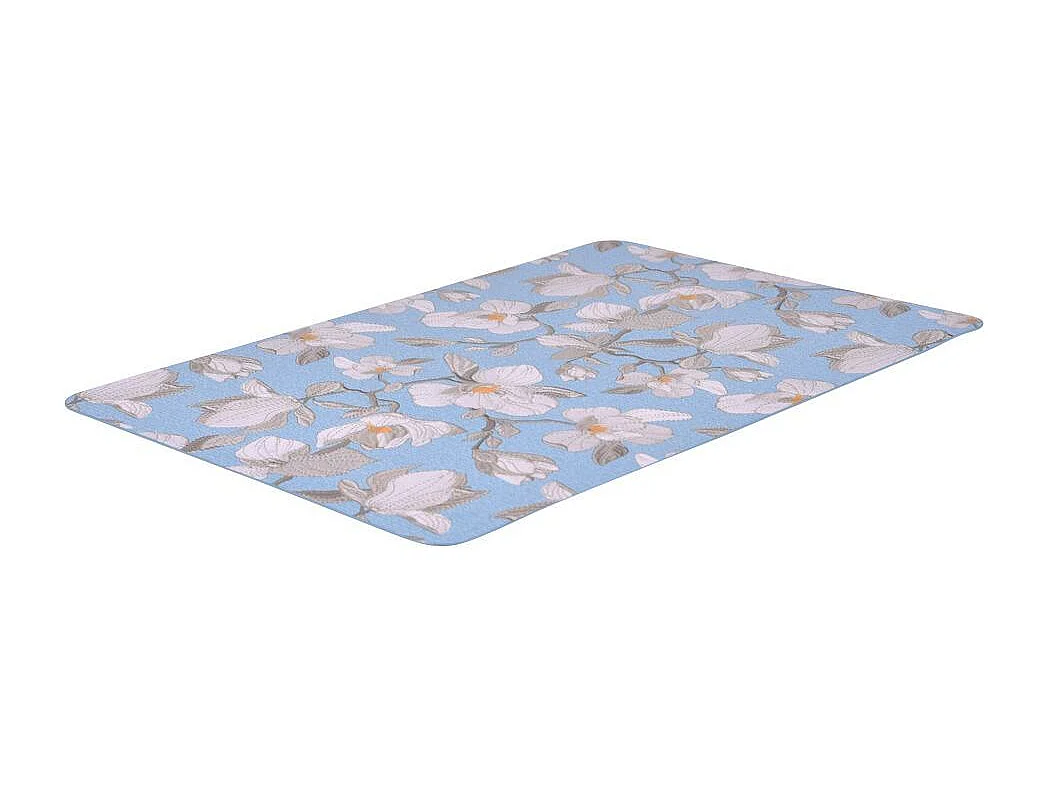 Set de table magnolias rectangulaire bleu 44.5x33 cm (lot de 2)